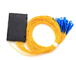 1*4 1*8 ABS Tipe Kotak Fiber Optic PLC Splitter Dengan Konektor SC / APC