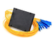 1*4 1*8 ABS Tipe Kotak Fiber Optic PLC Splitter Dengan Konektor SC / APC